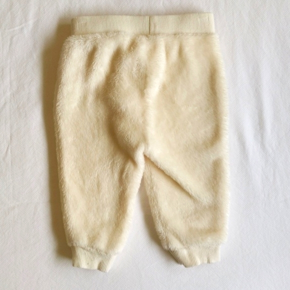 gymboree cream fluffy fleece joggers pants 3-6 months baby unisex - Picture 6 of 6